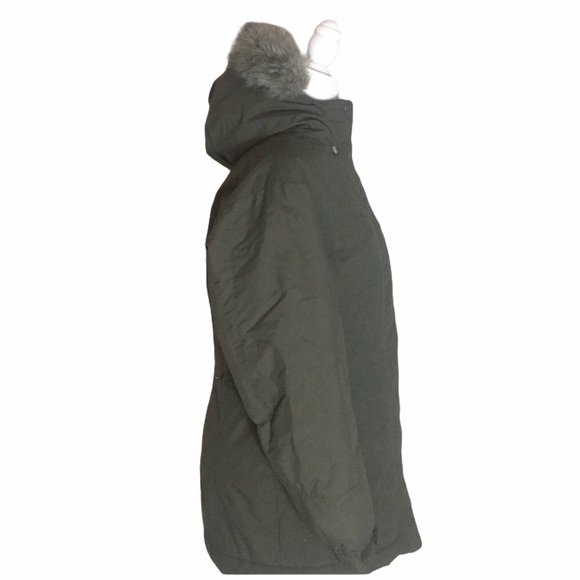 SOREL Jacket Parka Olive Green Hood Winter Ski Snow Down Coat Medium Womens 8 - Picture 2 of 8